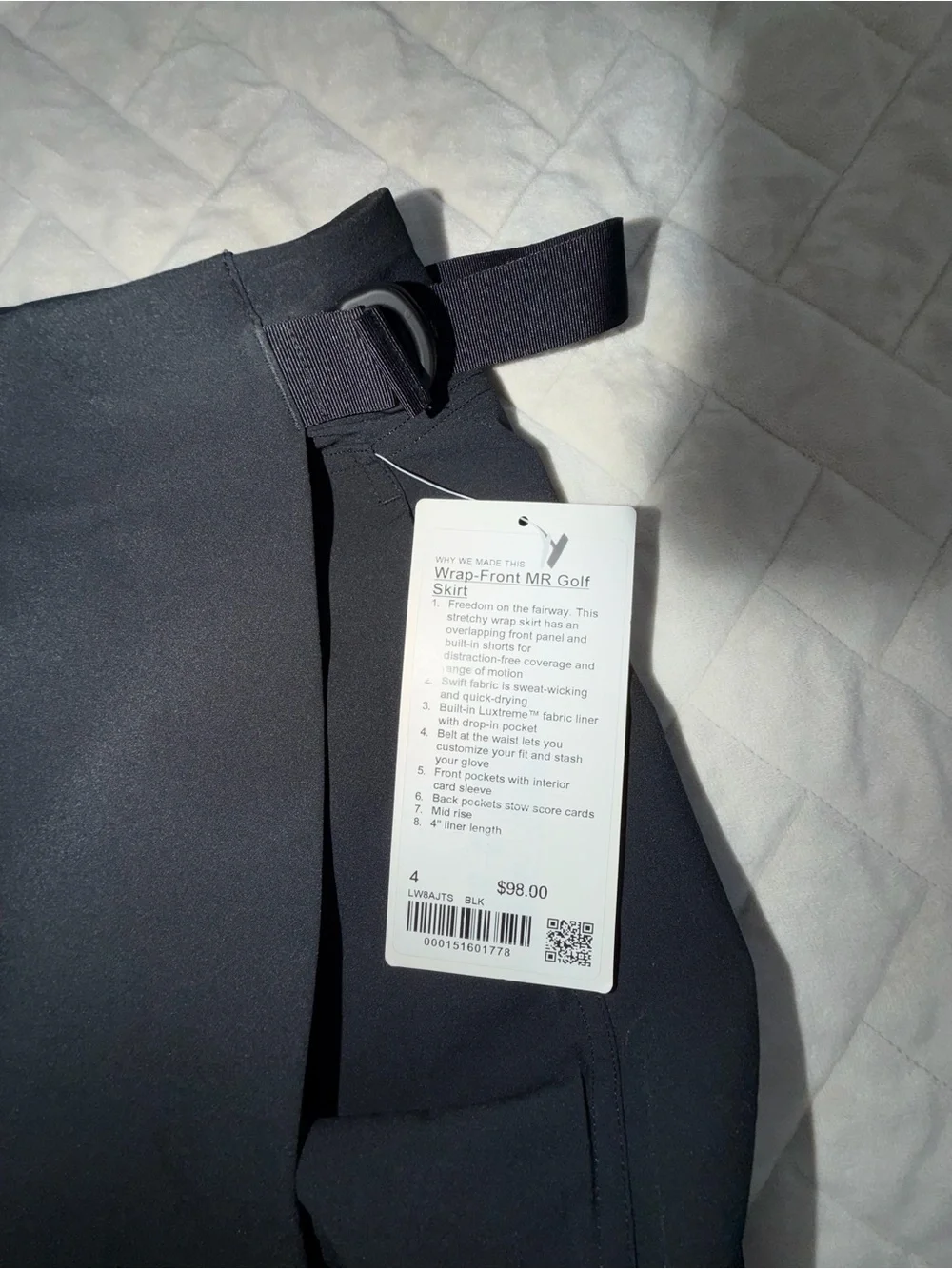 lululemon athletica Black Performance A-Line Skort
